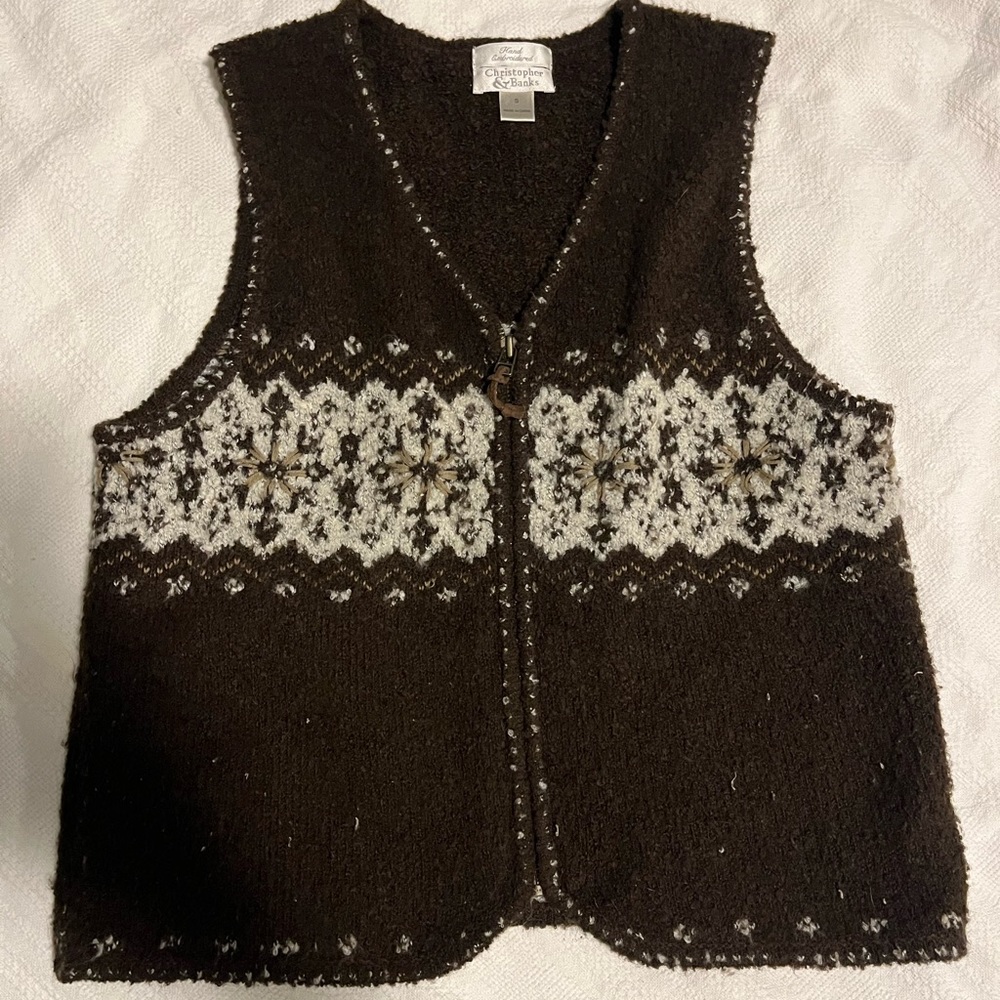Zip up sweater vest